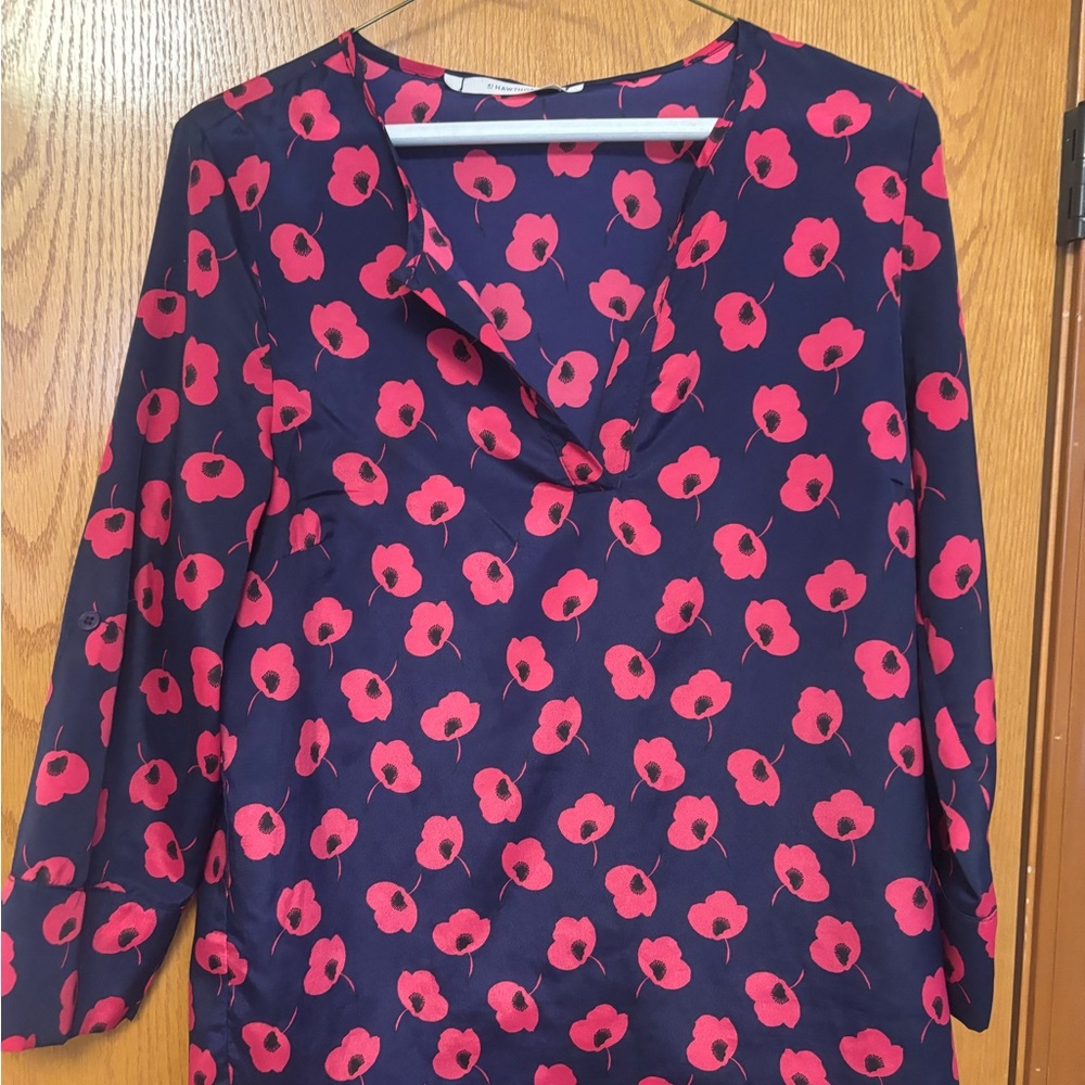 41 Hawthorn Blue and Pink Women's Top